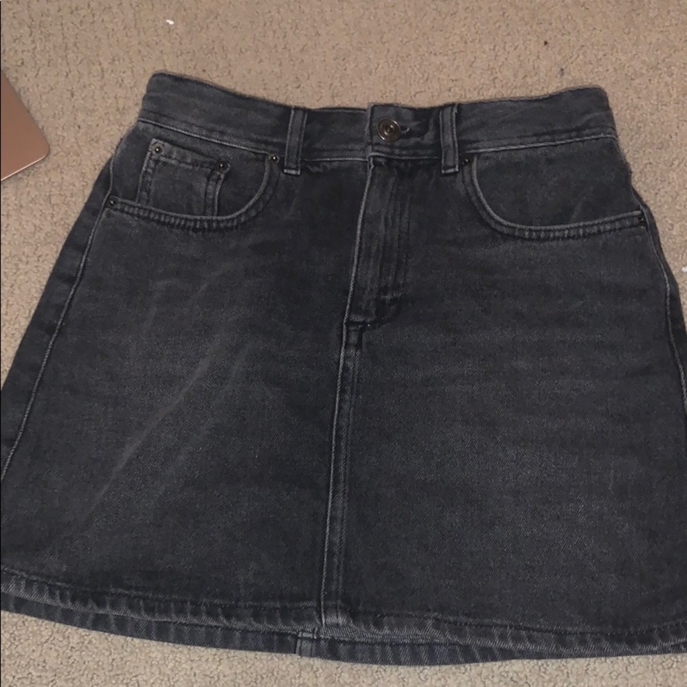 BDG black jean skirt